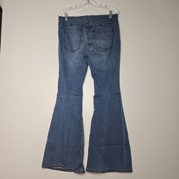 Free People Flare Penny Pull On Denim Jeans Blue Size 30 - Picture 5 of 12
